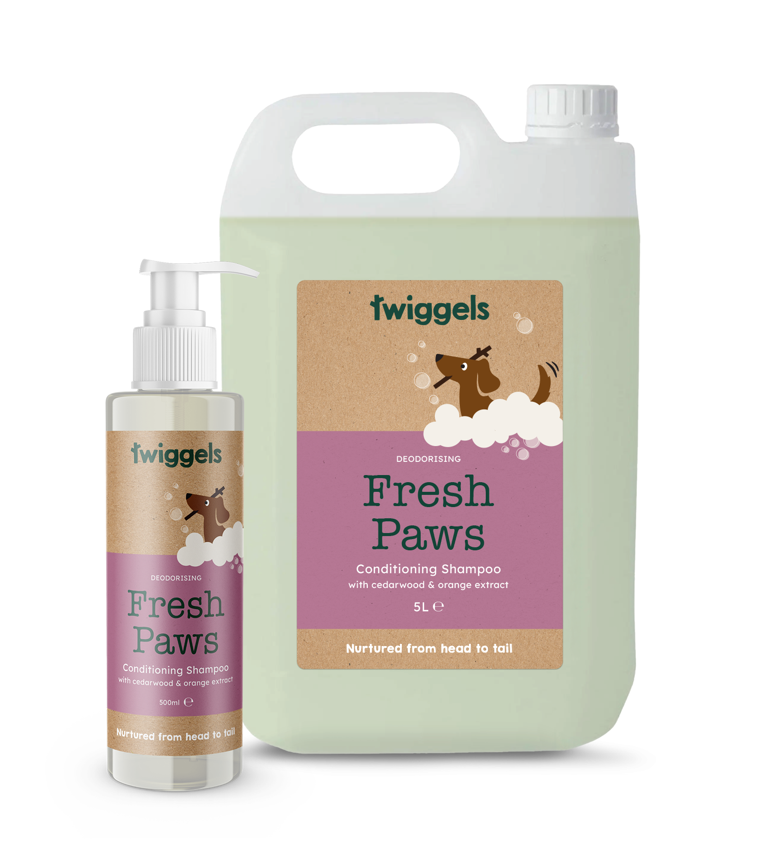 Twiggels Fresh Paws pet care products on a white background